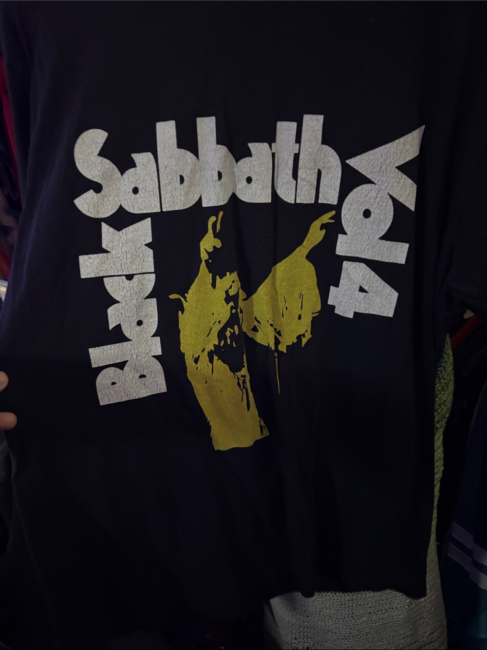 Comfort Colors Black Kids' Tee with Yellow Graphic 'Black Sabbath'